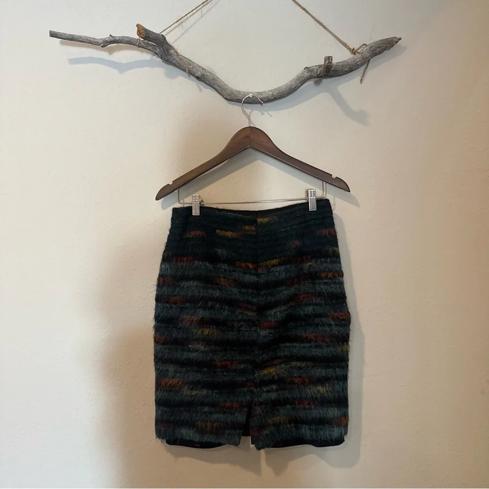 Anthropologie Maeve Feathered Wool Pencil Skirt